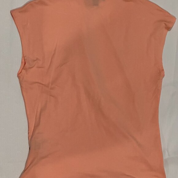 INC International Concepts Peach Surplice Sleeveless Faux Wrap Top - Size M - Picture 6 of 6